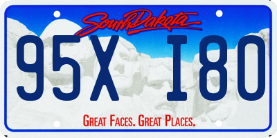SD license plate 95XI80