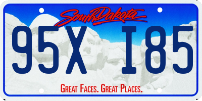 SD license plate 95XI85