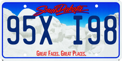 SD license plate 95XI98
