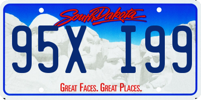 SD license plate 95XI99