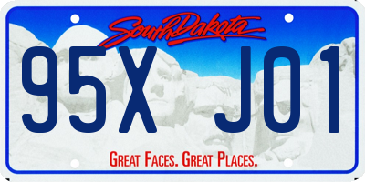 SD license plate 95XJ01