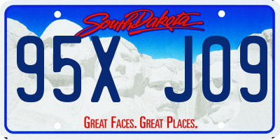 SD license plate 95XJ09