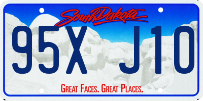SD license plate 95XJ10