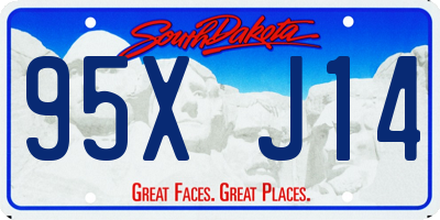 SD license plate 95XJ14