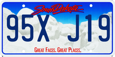 SD license plate 95XJ19