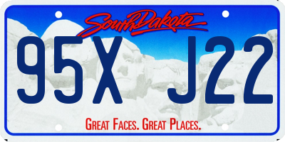 SD license plate 95XJ22