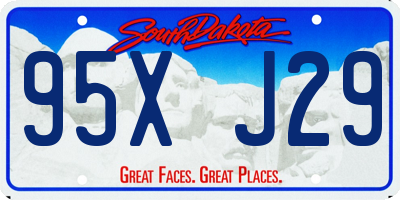 SD license plate 95XJ29