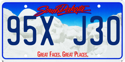 SD license plate 95XJ30