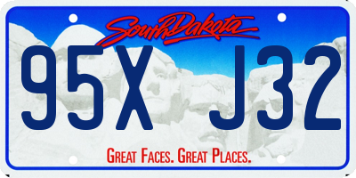 SD license plate 95XJ32