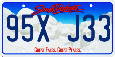 SD license plate 95XJ33