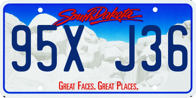 SD license plate 95XJ36