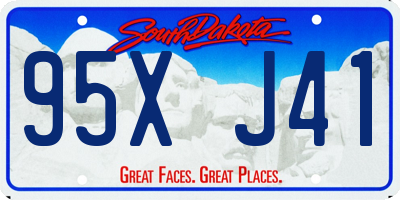 SD license plate 95XJ41