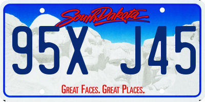 SD license plate 95XJ45