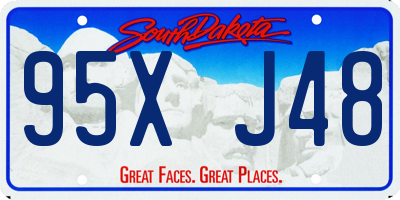 SD license plate 95XJ48
