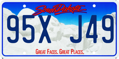 SD license plate 95XJ49