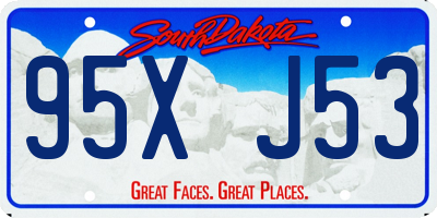 SD license plate 95XJ53