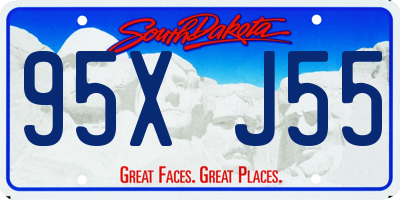 SD license plate 95XJ55