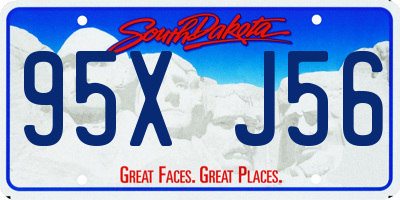 SD license plate 95XJ56