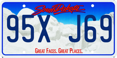 SD license plate 95XJ69