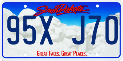 SD license plate 95XJ70
