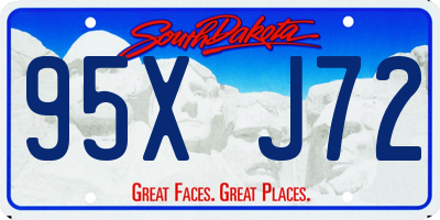 SD license plate 95XJ72