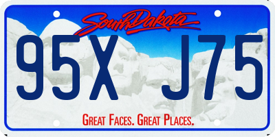 SD license plate 95XJ75