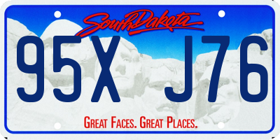 SD license plate 95XJ76