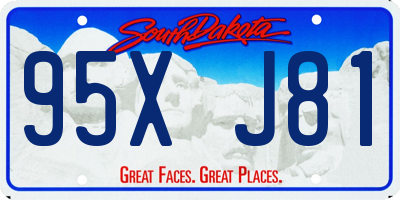 SD license plate 95XJ81