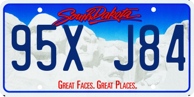 SD license plate 95XJ84