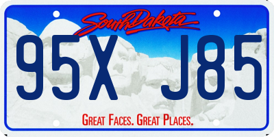 SD license plate 95XJ85