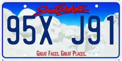 SD license plate 95XJ91