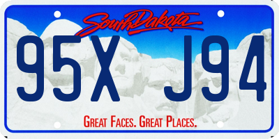 SD license plate 95XJ94
