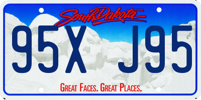 SD license plate 95XJ95