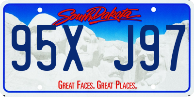 SD license plate 95XJ97