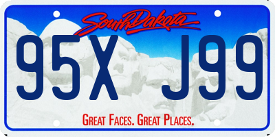 SD license plate 95XJ99