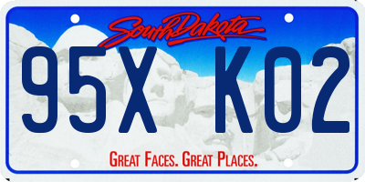 SD license plate 95XK02