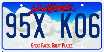 SD license plate 95XK06