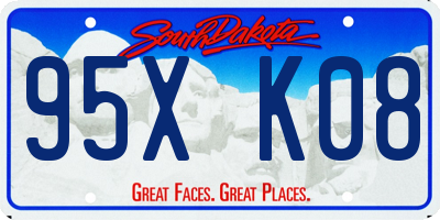 SD license plate 95XK08