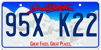 SD license plate 95XK22