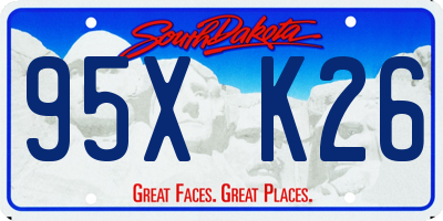 SD license plate 95XK26
