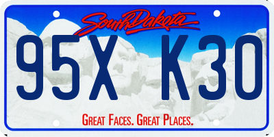 SD license plate 95XK30