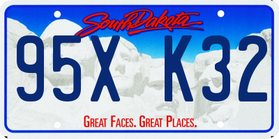 SD license plate 95XK32