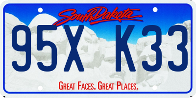SD license plate 95XK33