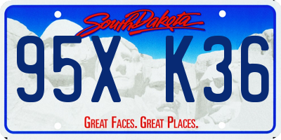 SD license plate 95XK36