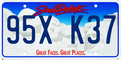 SD license plate 95XK37