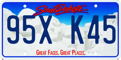 SD license plate 95XK45