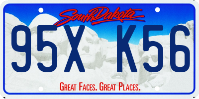 SD license plate 95XK56