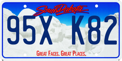 SD license plate 95XK82