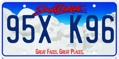 SD license plate 95XK96