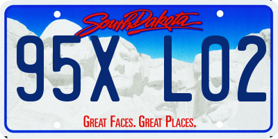 SD license plate 95XL02